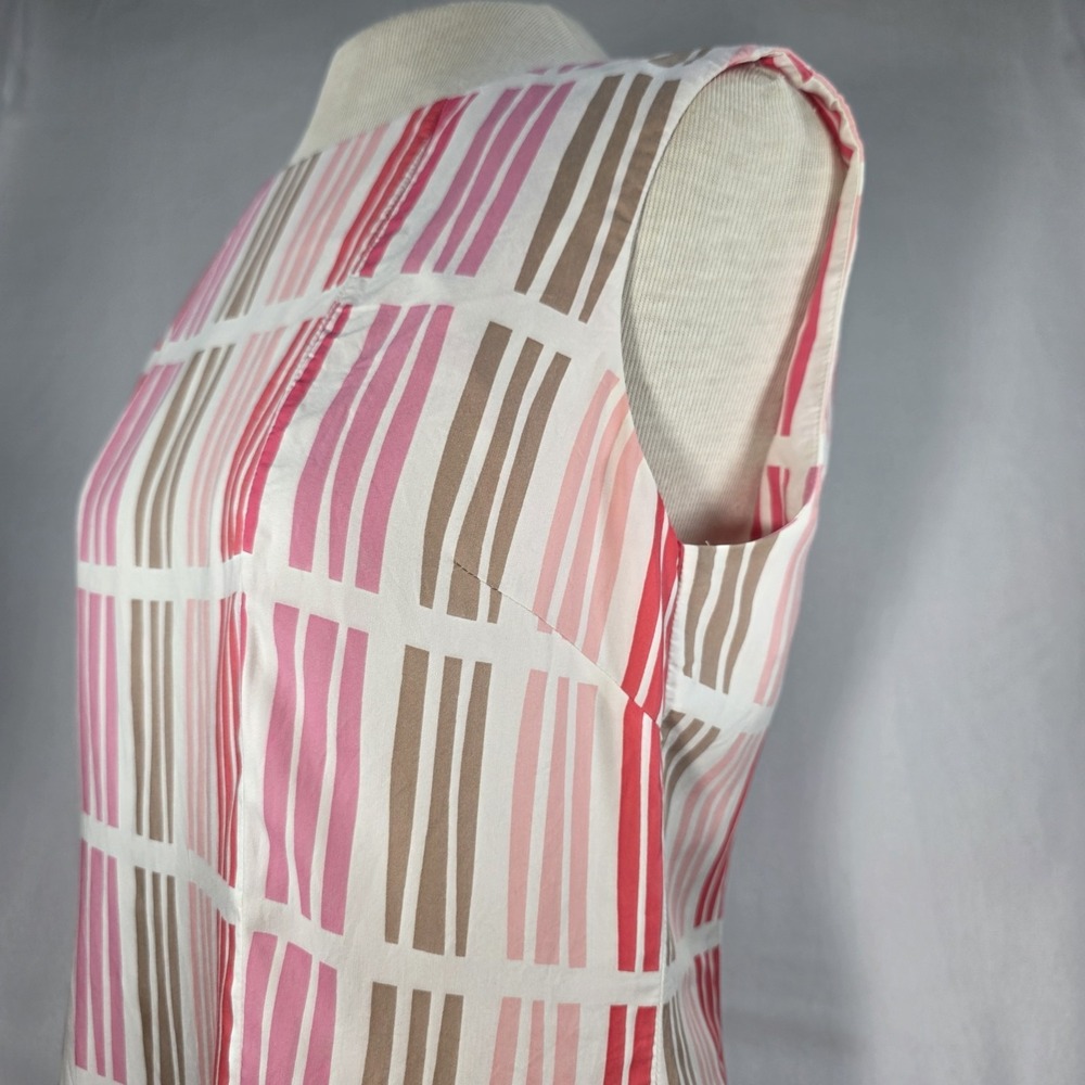 Boden Silk Blend Sleeveless Blouse Top Pinks Size 8 (US) Office Career Geometric - Picture 7 of 9